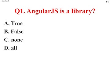 Angular-JS Core Concepts Short Quiz