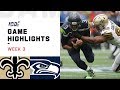 Saints vs. Seahawks Week 3 Highlights | NFL 2019