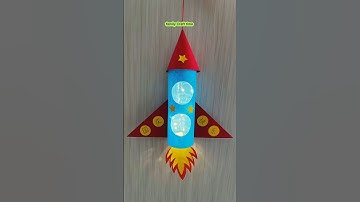 🚀 How to Make a Beautiful Little Rocket with a Beverage Bottle | DIY Rocket Craft for Kids 🚀