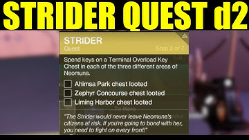 spend keys on terminal overload key chest in three different areas of neomuna | Destiny 2 Strider