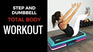 10 MINUTE STEP WORKOUT - FEATURING DUMBBELLS & BODYWEIGHT MOVES