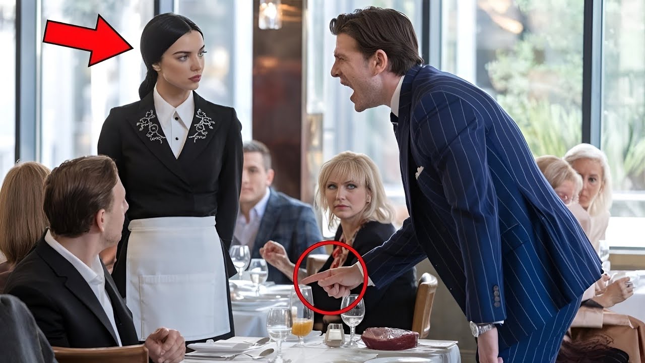 Billionaire Yells at Waitress — She Says One Sentence That Freezes the Entire Restaurant