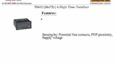 SELEC TT412 TIME TOTALISER