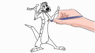 How to Draw Timon Easy Step by Step