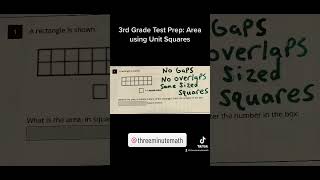 3rd Grade Test Prep: Area using Unit Squares