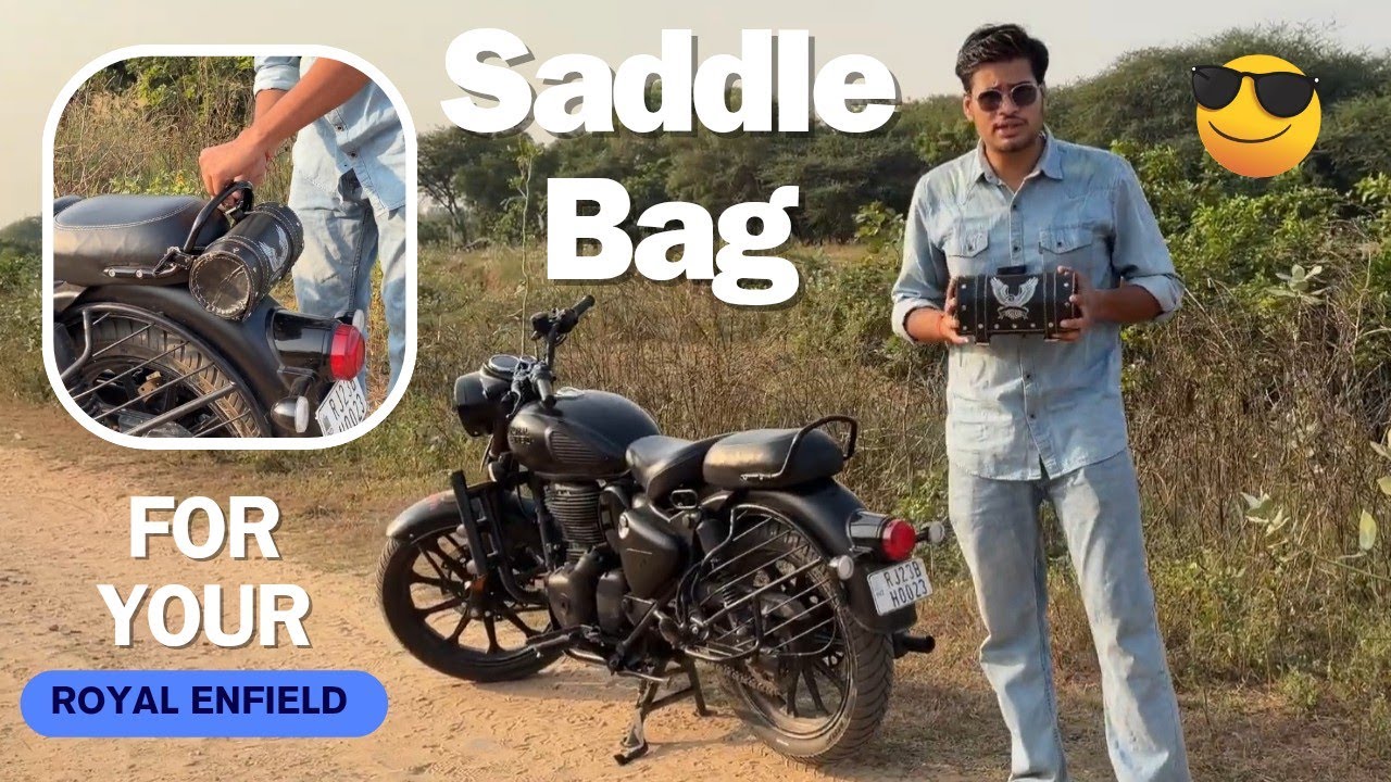 Saddle Bag for Royal Enfield Bikes 😍 Classic 350 Stealth Black Aman Verma Autos 
