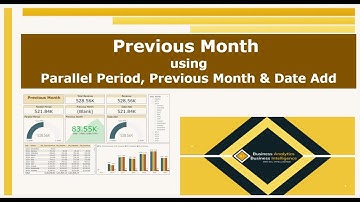 Get Previous Month Revenue | Profit | Parallel Period | Date Add | Power BI