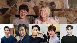 My Grandma and Mom react to seeing Korean male celebrities for the first time!!