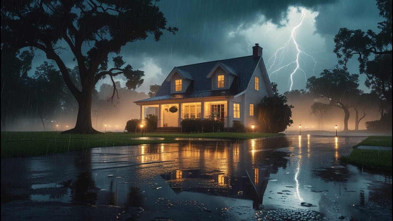 ASMR Rain On Umbrella