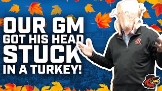 Our GM Got His Head Stuck In A Turkey