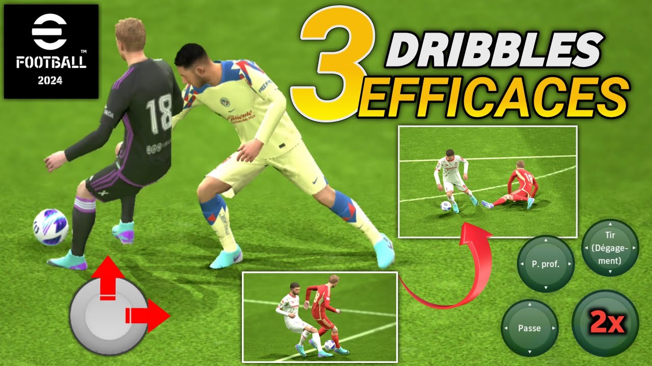 Comment DRIBBLER sur eFootball 2024 mobile | Faire des Dribbles sur