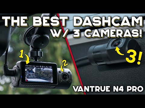 최고의 대시 캠 4K 자동차 비디오 레코더 3 in 1 자동차 DVR 대시 캠 후면보기 카메라 GPS 적외선 야간 투시경 - Vantrue N4 리뷰