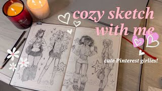 late night sketching | cozy sketch with me💌