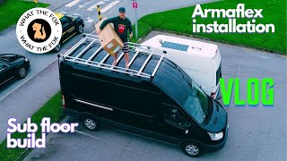 Van conversion  Armaflex/sub floor installation  #vanlife #vanbuild