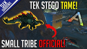 TEK STEGO TAMING! + BASE TOUR!  | Small Tribe PvP Official | Ark: Survival Evolved