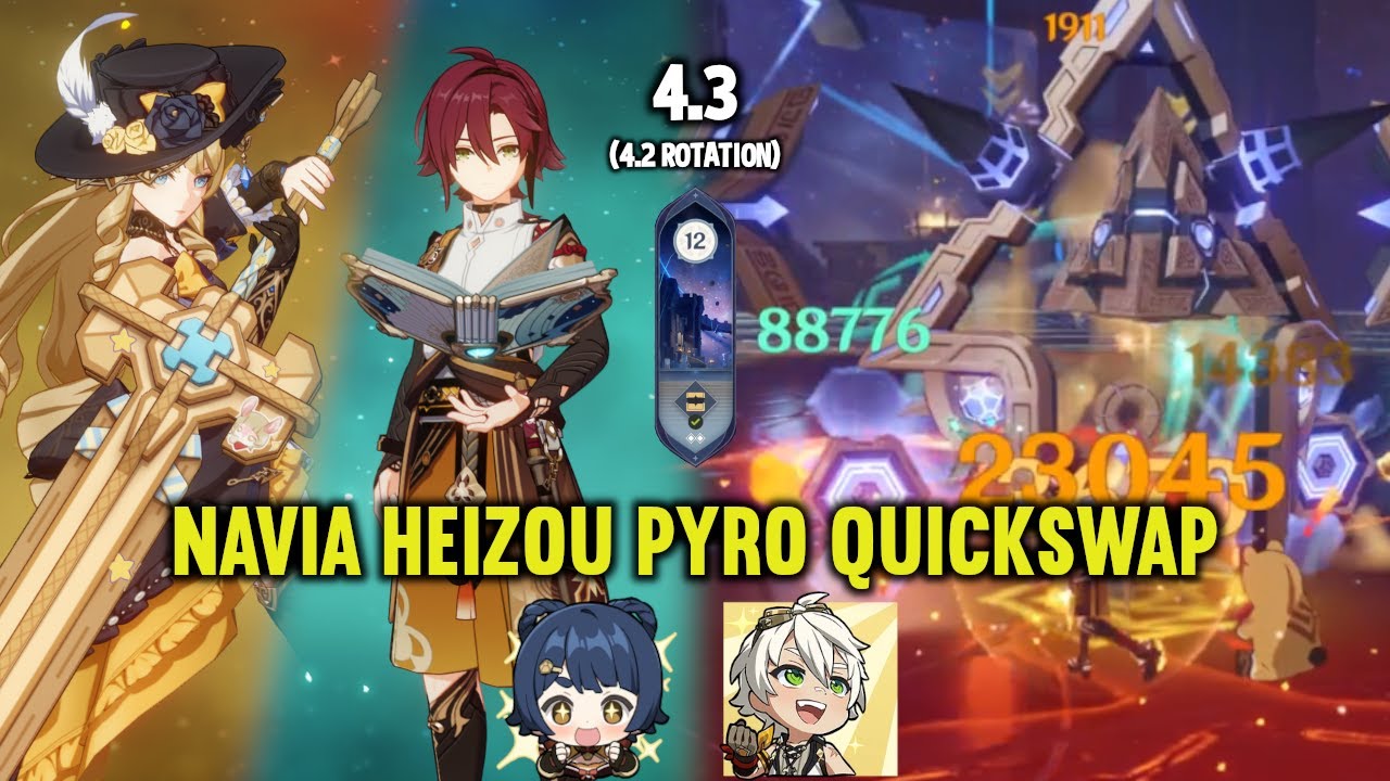 Navia Rotation C0 NAVIA C3 HEIZOU Pyro Quickswap | 4.3 Spiral Abyss Floor 12 (4.2 ...