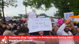 Students Sing Together in Perfect Sync During NEET Paper Leak Protest | Udupi &amp; Mangalore