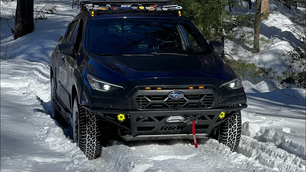 Subaru Crosstrek Wilderness and Mazda CX5 Venture in DEEP Snow