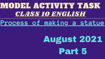 The Process of making a statue/ Model activity task English class 10