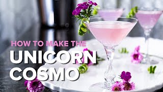 How to Make the Unicorn Cosmo 💐 #colorchanging #vodkacocktails