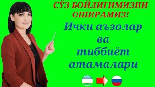 Ички аъзолар ва тиббиёт атамалари || Сўз бойлигимизни оширамиз!