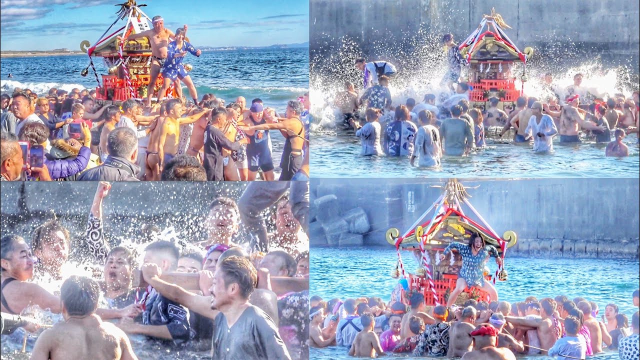 2025.1.01 大磯元旦寒中神輿🌊 松龍會 元旦神輿 高来神社 元旦祭 神奈川県中郡 大磯町 大磯北浜海岸