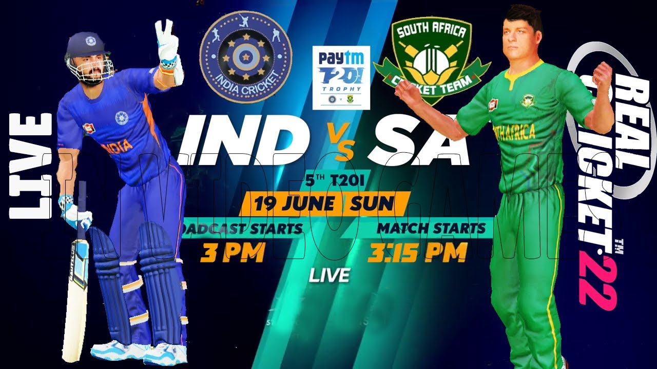 Final 5th T20 𝗜𝗻𝗱 𝘃𝘀 𝗦𝗮 - 𝗜𝗻𝗱𝗶𝗮 𝘃𝘀 𝗦𝗼𝘂𝘁𝗵 𝗔𝗳𝗿𝗶𝗰𝗮 - Real Cricket 22 Live Stream