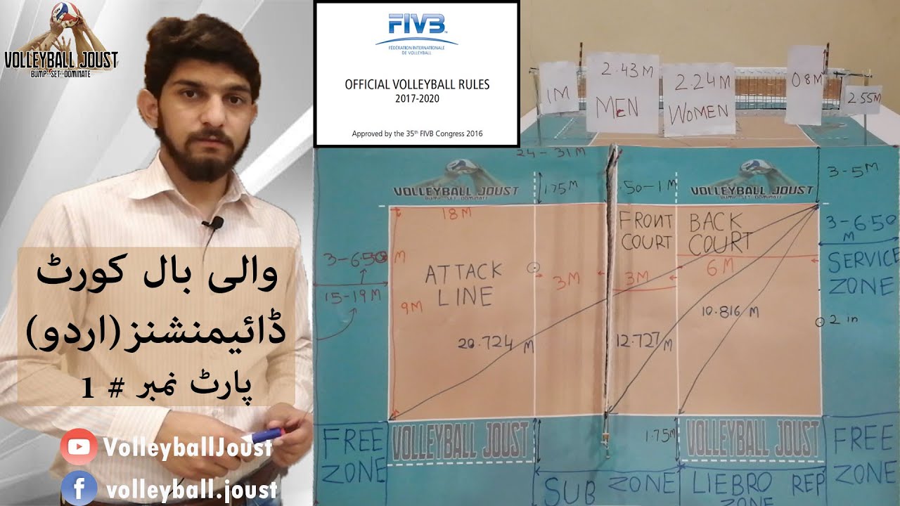 Volleyball court Dimenssion (Urdu) Part1 YouTube