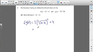C3 June 2014 q4ii - A2 Maths - Functions Questions