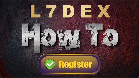🇬🇧 L7 DEX Tutorial - How do I Register with L7DEX (EN)