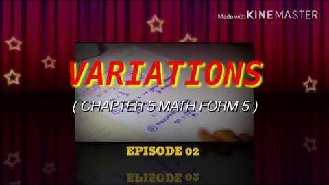 Variations ( Chapter 5 Math Form 5 ) | EPS 02