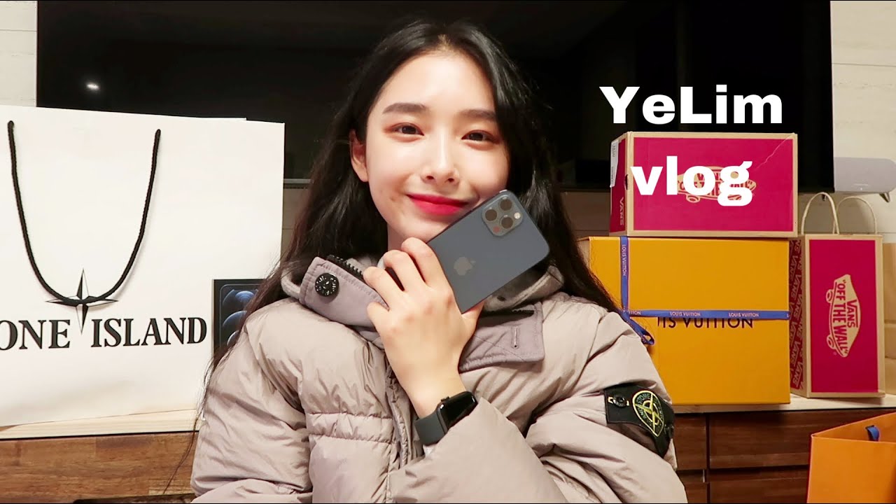 SUB) YeLim vlog 쇼핑하울🎁 (#shopping haul #스톤아일랜드 #루이비통 #아이폰12프로 #애플워치6 #반스 #나노노에#감바스#마술)