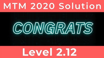 Congratulations | Level 2.12 solution of Master the Mainframe 2020 | IBM MTM 2020