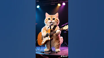 Cat Pretty Cuteanimals Miaomiao Rockstar 