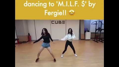 CLC Seungyeon and Yujin dancing to M.I.L.F.$ by Fergie