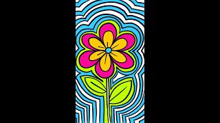 Echo art flower drawing #shorts #art #drawing #howtodraw #drawing #funwax #shorts