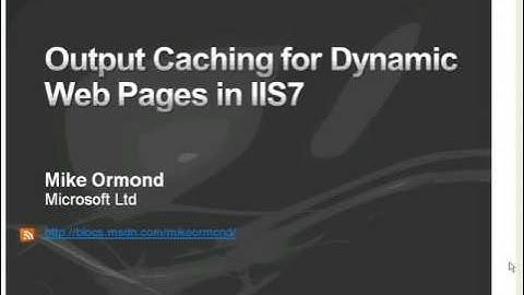Output Caching for Dynamic PHP Pages in IIS7 Part 1