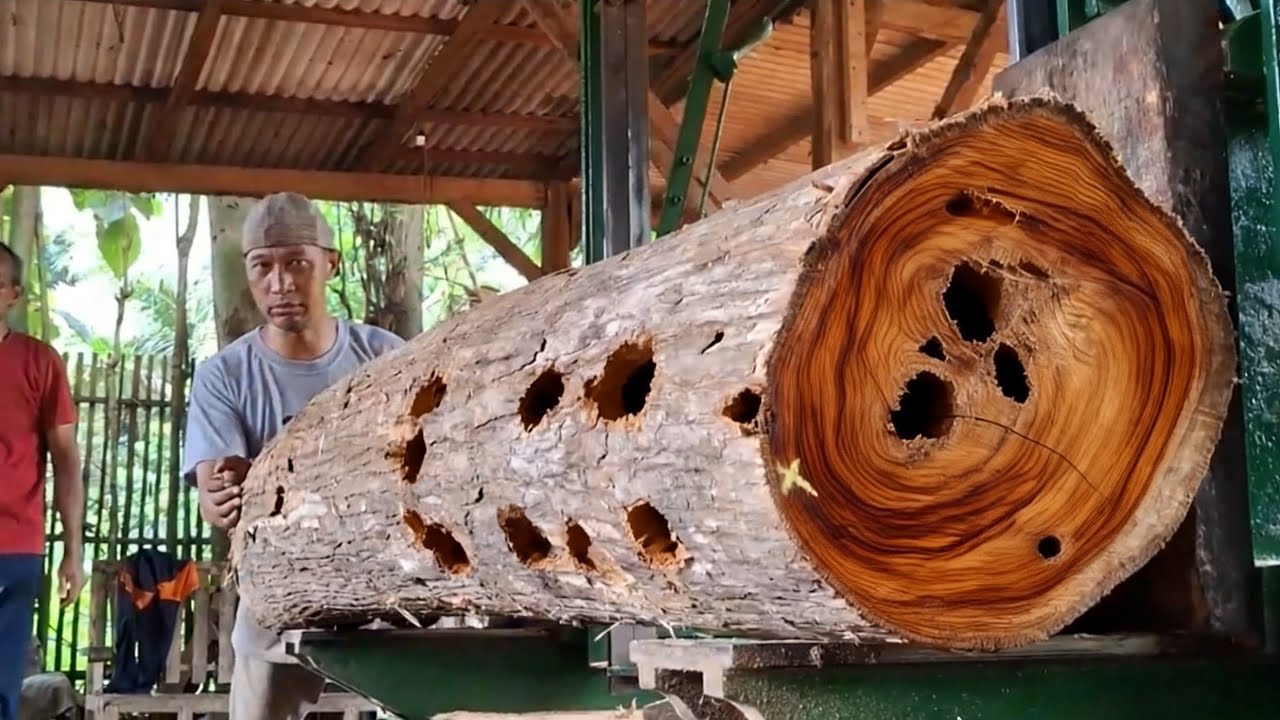 The process of sawing wood is a legendary legacy of our ancestors - YouTube