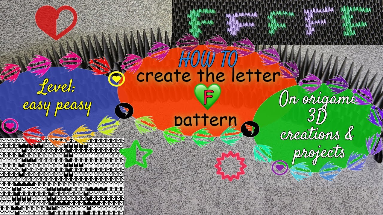 Easy Origami 3D - Making the letter F - YouTube
