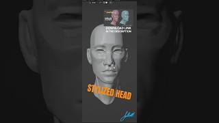 Stylized head anatomy in blender