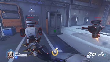Overwatch Genji perfect "Ghost Dash" on Practice range