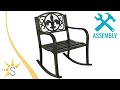 Sunnydaze Patio Rocking Chair, Durable Cast Iron Construction - YUK-010 Sunnydaze Patio Rocking Chair, Durable Cast Iron Construction - YUK-010