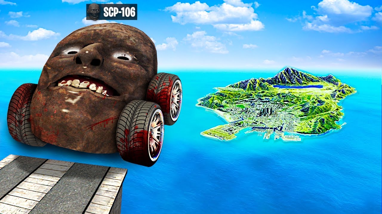 Jumping SCP CARS Across The ENTIRE MAP In GTA 5.. (Mods), image size:1280x720