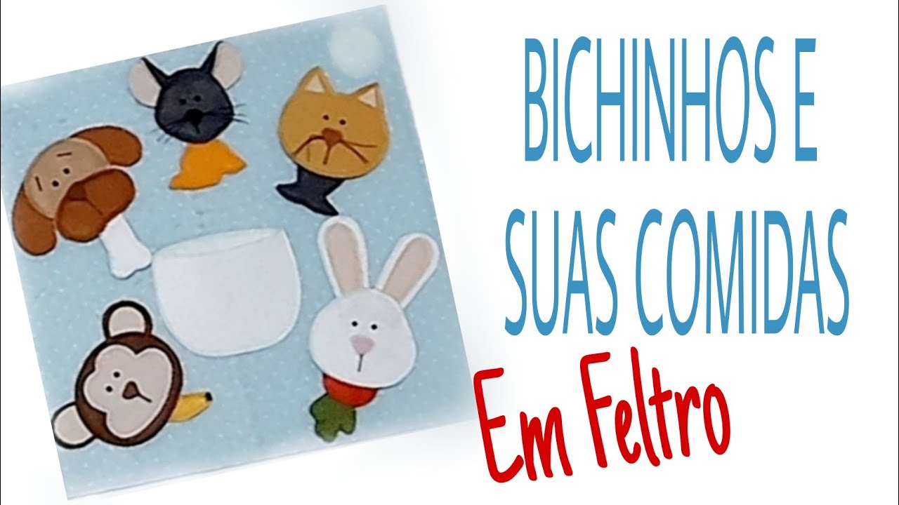 BICHINHOS E SUAS COMIDINHAS . PASSO A PASSO.