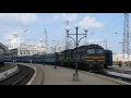 2М62-0274 / 2М62-0205 c пассажирским поездом Львов - Рахов отправляется со ст.Львов