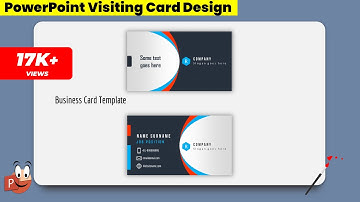 24.Design Professional Visiting Card in PowerPoint | Business Card | Free PPT