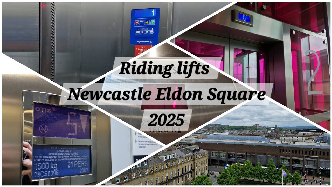 Riding lifts in Newcastle Eldon Square 2025
