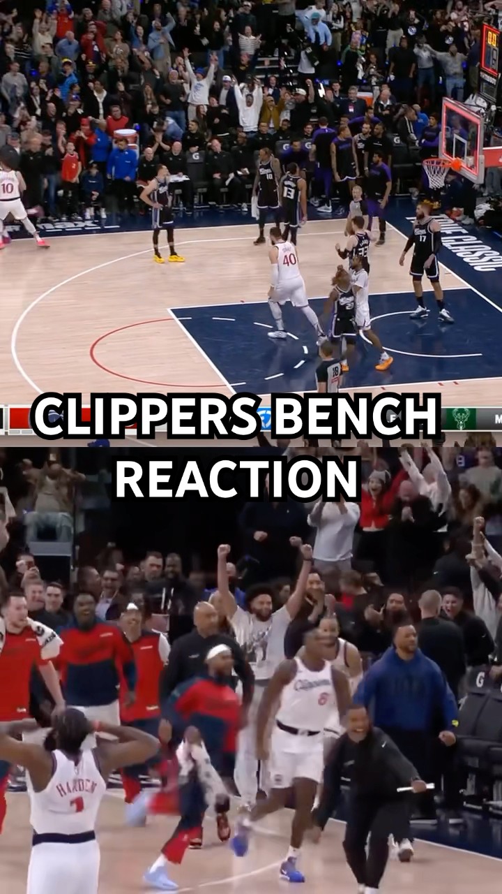 Clipper bench reacts to Kawhi game winner #TissotBuzzerBeater