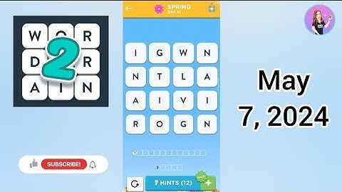 WordBrain 2 Spring Event Day 21 May 7, 2024