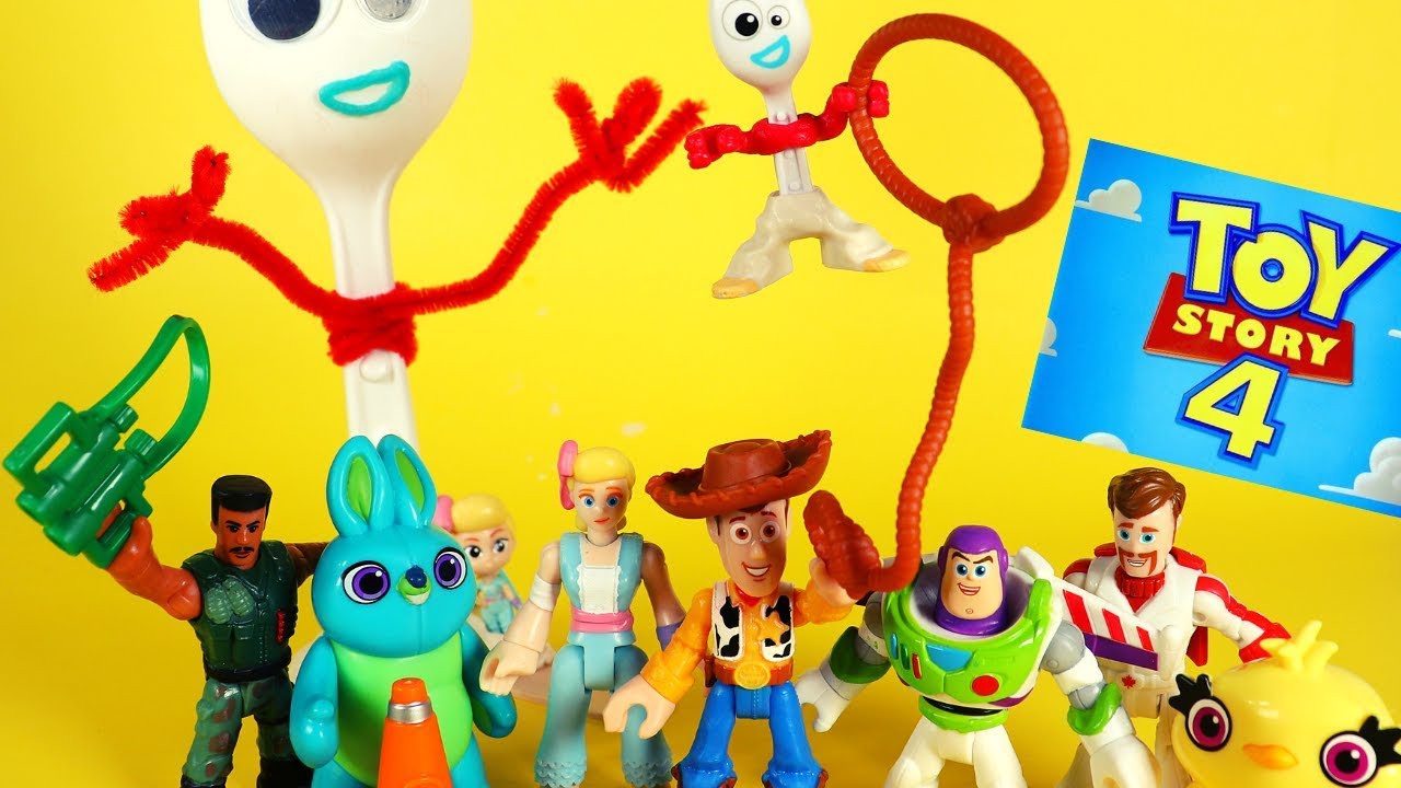 toy story 2 psx español Toy Story 4: Deluxe Figure Set (Quick Look) Forky, Woody, Bo Peep, Buzz, Jesse, & More